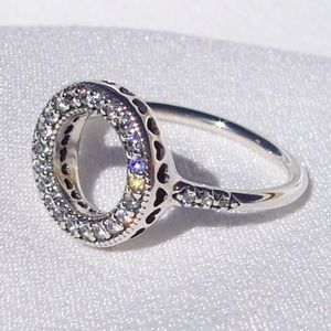 NEW PANDORA HALO CLEAR CZ RING